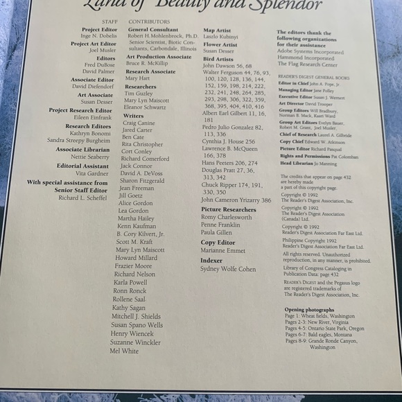 Readers Digest America Land of Beauty and Splendor Hatd Covered Book 432 pages - Picture 6 of 10